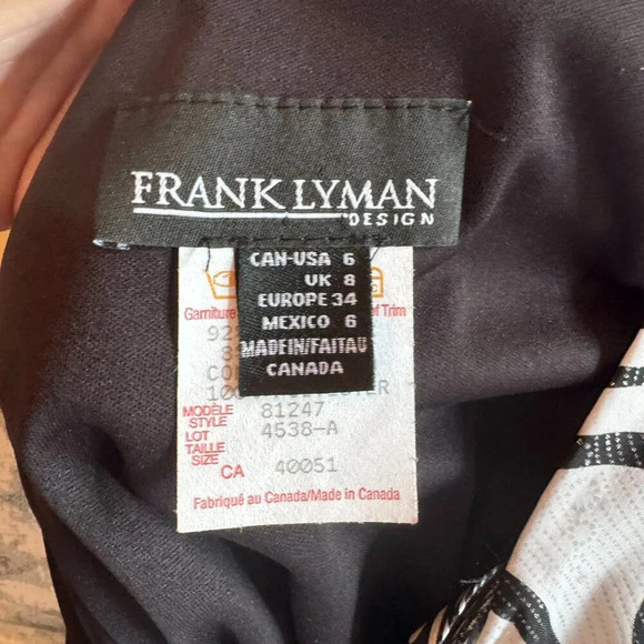 VTG Frank Lyman Dress Size 6 Funky Abstract Bold Psychedelic Artsy Y2K 90s Disco - Picture 11 of 12